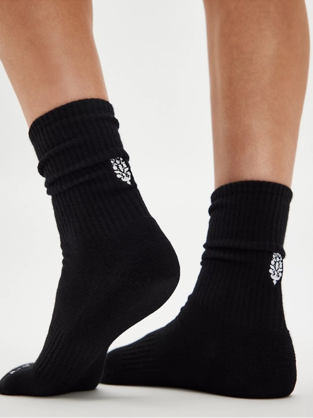NWT Free People Bringing Buti Back Tube Socks Black